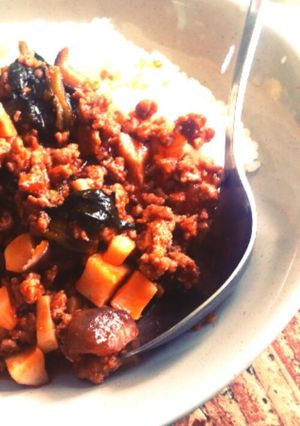 簡単★エリンギとほうれん草のミート飯-レシピのメイン写真