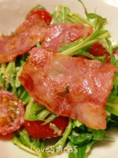 ♡水菜とベーコンのぅまうまサラダ♡-レシピのメイン写真