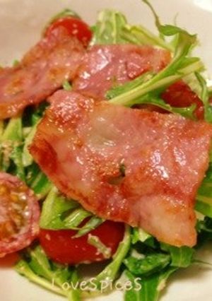 ♡水菜とベーコンのぅまうまサラダ♡-レシピのメイン写真
