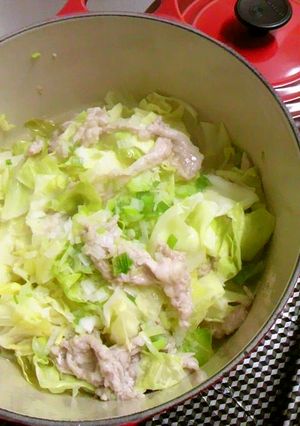 キャベツと豚のゴマ塩ダレ蒸し-レシピのメイン写真