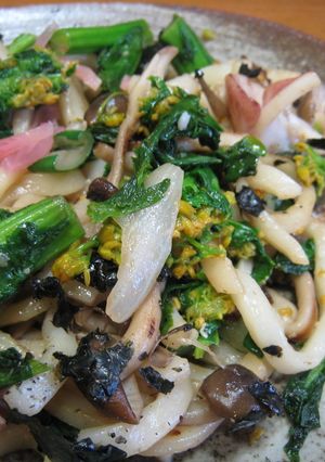 菜の花 de 焼きうどん-レシピのメイン写真