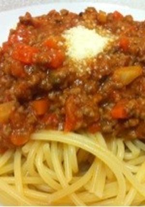 花粉症対策！蓮根のミートソースパスタ-レシピのメイン写真
