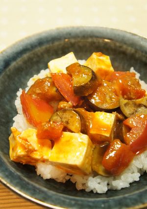 トマト入り麻婆丼-レシピのメイン写真