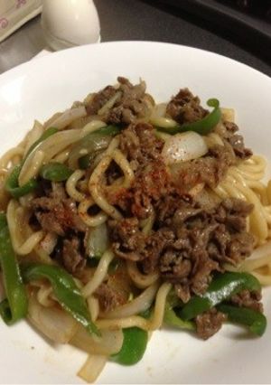 ランチにも♪牛丼みたいな焼うどん-レシピのメイン写真