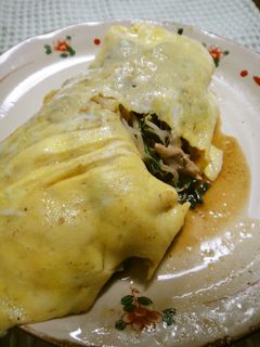 ご飯がすすむ~♪オム☆ニラもやしいため-レシピのメイン写真