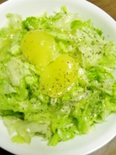 レタスと刺身蒟蒻のオリーブオイルあえ-レシピのメイン写真