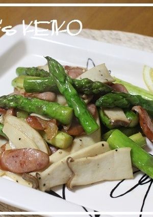 アスパラとエリンギのにんにくバター炒め-レシピのメイン写真