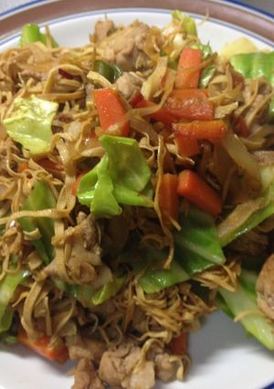 【糖質制限】豆腐皮でヘルシー焼きそば-レシピのメイン写真