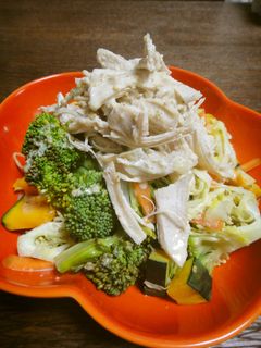 レンジで簡単♪ 温野菜の棒々鶏サラダ-レシピのメイン写真
