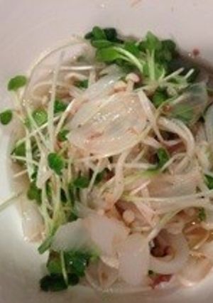 簡単！レンジだけ！新玉とカイワレのお浸し-レシピのメイン写真