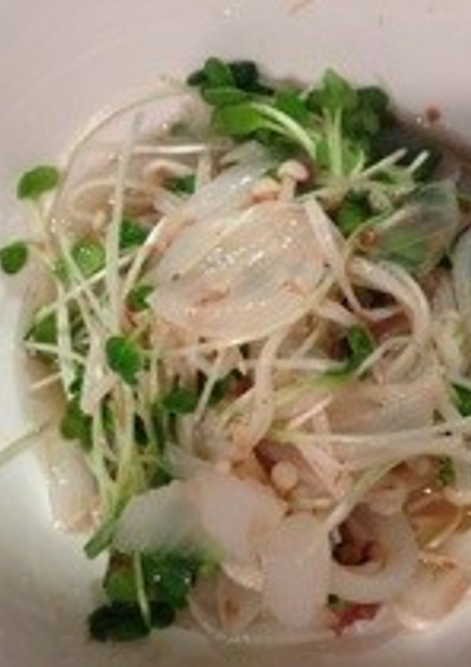 簡単！レンジだけ！新玉とカイワレのお浸し-レシピのメイン写真