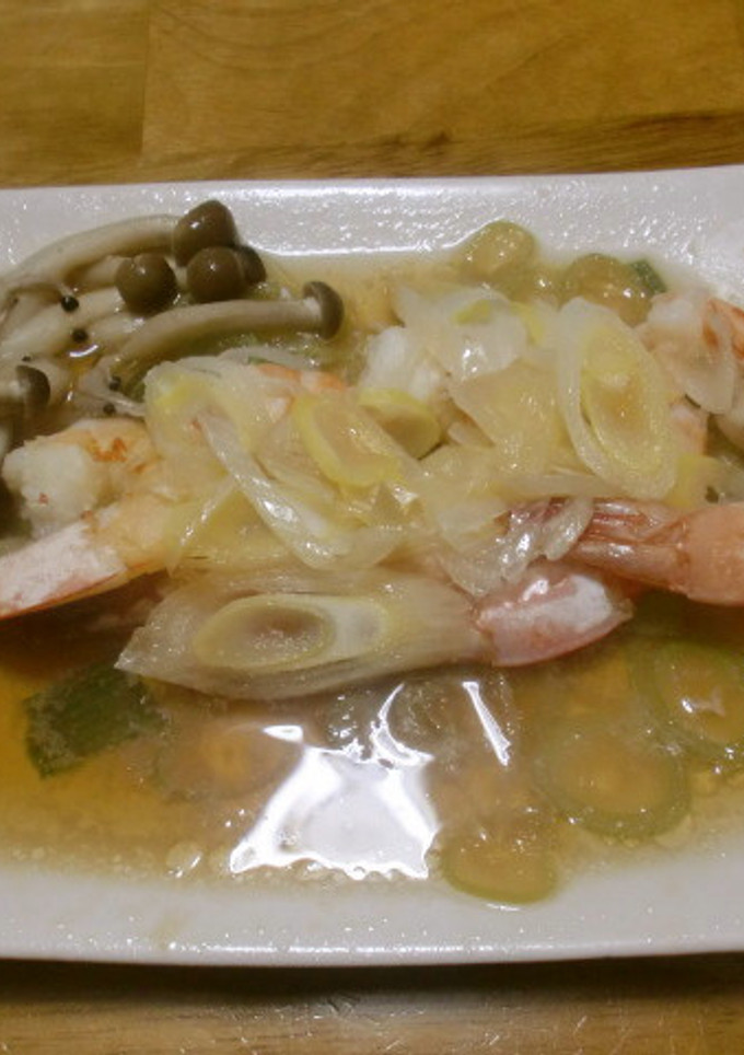 レンジで簡単！えびの中華蒸し-レシピのメイン写真