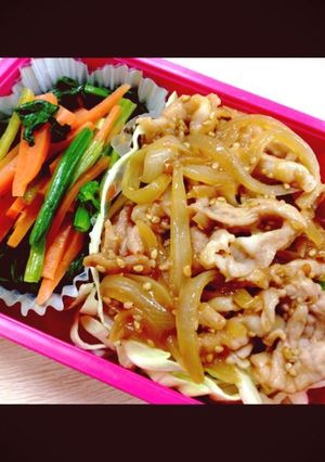 レンジで豚こまの韓国風-レシピのメイン写真