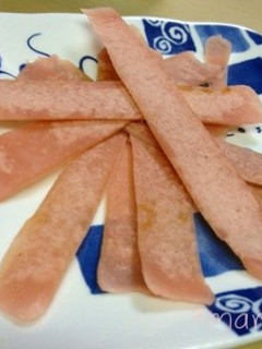 ベーコンもどき☆レンチン魚肉ソーセージ-レシピのメイン写真