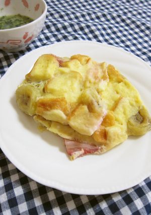 【離乳食後期～】ルクエでパンプディング-レシピのメイン写真