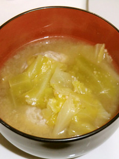 鶏団子の味噌汁-レシピのメイン写真