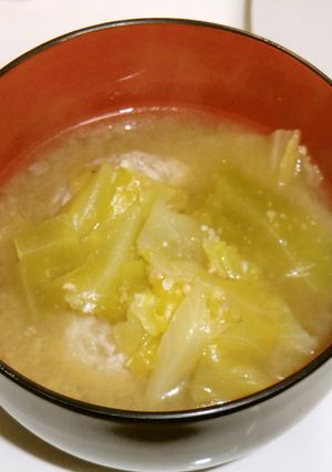 鶏団子の味噌汁-レシピのメイン写真