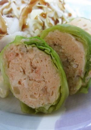 キャベツと鮭のロール蒸し　-レシピのメイン写真