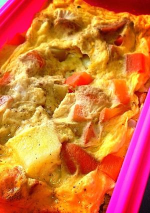 ルクエで！野菜たっぶり簡単オムレツ☆-レシピのメイン写真