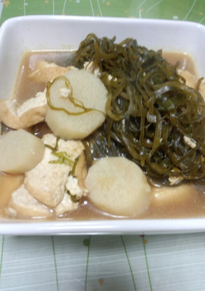 長芋と生厚揚げと昆布の煮物★-レシピのメイン写真