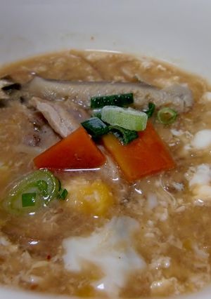 キムチの素で味噌汁リメイク★温麺に♪-レシピのメイン写真