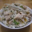 鶏ごぼうと大根葉の炊き込みご飯