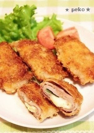 簡単☆大葉とチーズの一口ミルフィーユカツ-レシピのメイン写真