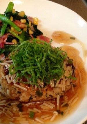 豆腐ハンバーグ♡エノキポン酢ソース-レシピのメイン写真