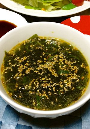 ダシダで簡単わかめスープ♪-レシピのメイン写真