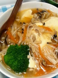 ヘルシーお豆腐きのこあんかけ♪-レシピのメイン写真