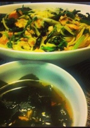 鮭ほうれん草のオイルパスタ-レシピのメイン写真