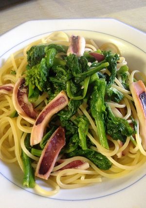 菜の花とイカのパスタ-レシピのメイン写真
