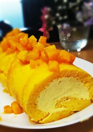 かぼちゃのロールケーキ-レシピのメイン写真