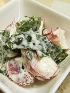 簡単!タコとワカメのわさびマヨネーズ和え-レシピのメイン写真