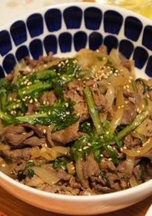 牛肉&春菊のサラダ風炒め-レシピのメイン写真
