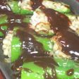 食物繊維沢山♪押し麦のピーマン肉詰め風