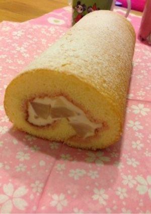 米粉の白桃ロール-レシピのメイン写真