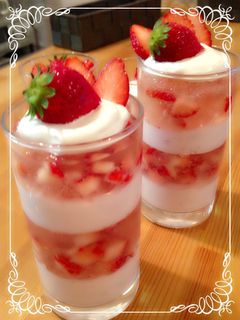 ❀*春色デザート❀苺のムースゼリー*❀-レシピのメイン写真