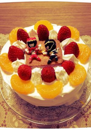 簡単‼キョウリュウジャーのデコケーキ☆-レシピのメイン写真