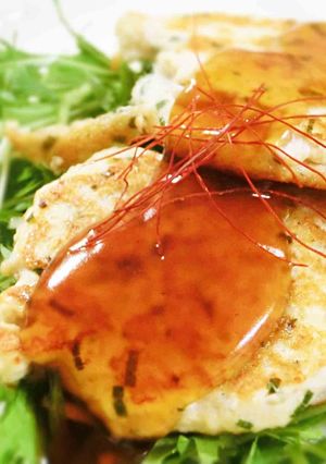 鶏胸肉と豆腐のハンバーグ甘酢あん-レシピのメイン写真