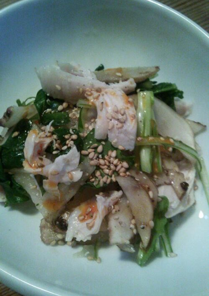 菊いもと蒸し鶏の和え物-レシピのメイン写真