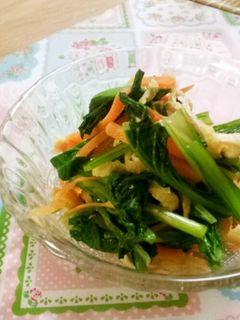 春爛漫~小松菜おひたし(からし醤油)-レシピのメイン写真