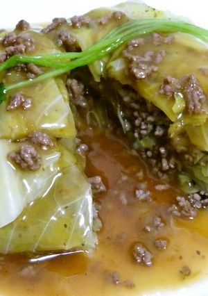 ひき肉とキャベツの重ね煮　-レシピのメイン写真