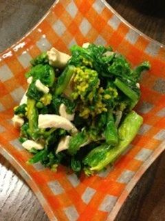 菜の花と鶏胸肉のからしマヨ和え❁-レシピのメイン写真
