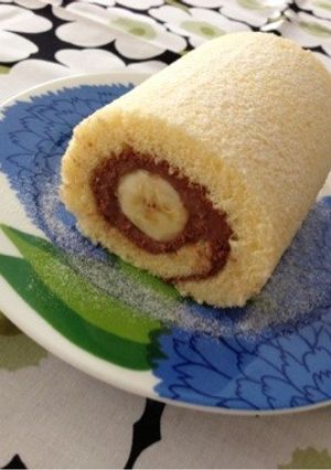 米粉の濃厚生チョコバナナロール-レシピのメイン写真