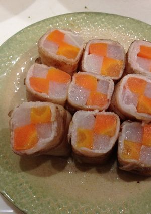 お弁当に彩りプラス・紅白の肉巻き-レシピのメイン写真