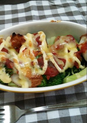 ブロッコリーとちくわのトマトチーズ焼★☆-レシピのメイン写真