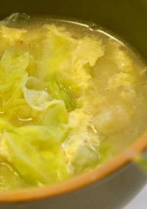 春キャベツと卵のすいとんお味噌汁-レシピのメイン写真