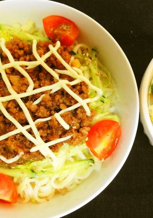＊ランチに＊肉味噌サラダうどん＊-レシピのメイン写真