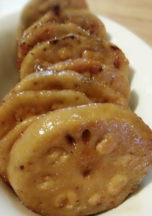 甘辛れんこんの肉詰め焼き-レシピのメイン写真